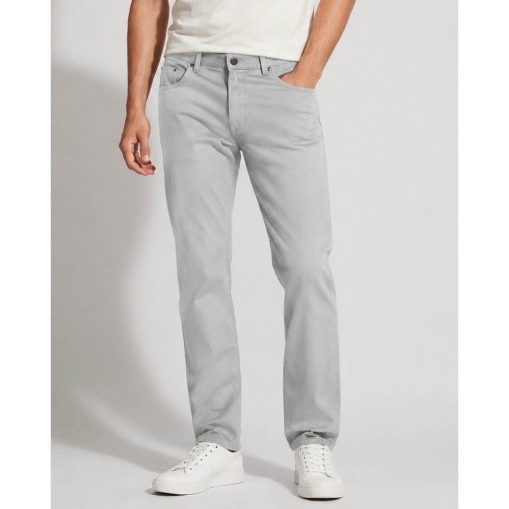Greg Norman Mens Performance Golf Pants 34x32 Gray Stretch 5-Pocket Trousers